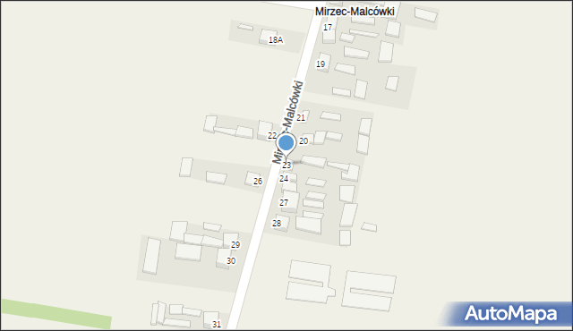 Mirzec, Mirzec-Malcówki, 23, mapa Mirzec