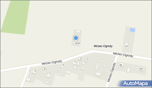 Mirzec, Mirzec-Ogrody, 5, mapa Mirzec