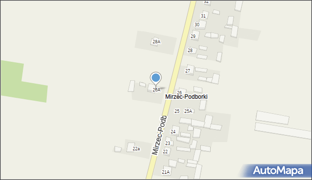 Mirzec, Mirzec-Podborki, 26A, mapa Mirzec