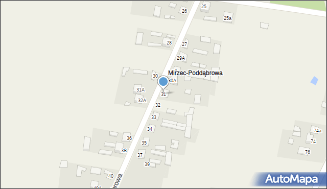 Mirzec, Mirzec-Poddąbrowa, 31, mapa Mirzec