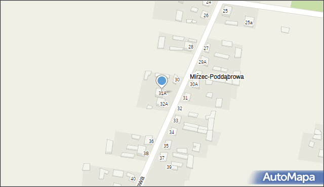 Mirzec, Mirzec-Poddąbrowa, 31A, mapa Mirzec