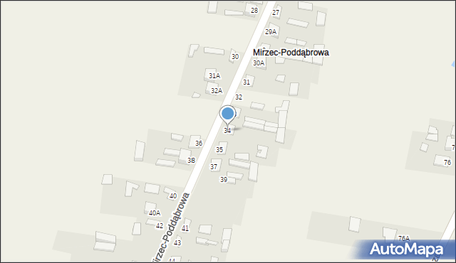 Mirzec, Mirzec-Poddąbrowa, 34, mapa Mirzec