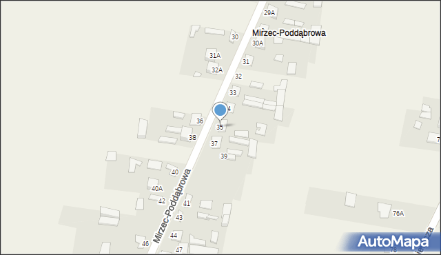 Mirzec, Mirzec-Poddąbrowa, 35, mapa Mirzec