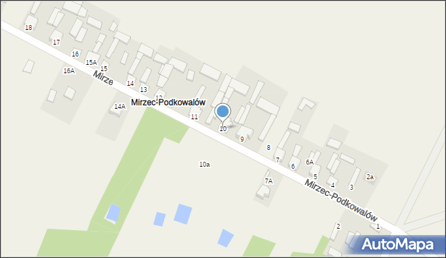 Mirzec, Mirzec-Podkowalów, 10, mapa Mirzec