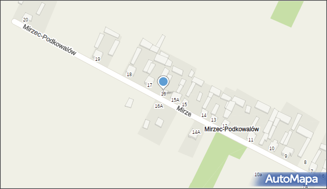 Mirzec, Mirzec-Podkowalów, 16, mapa Mirzec