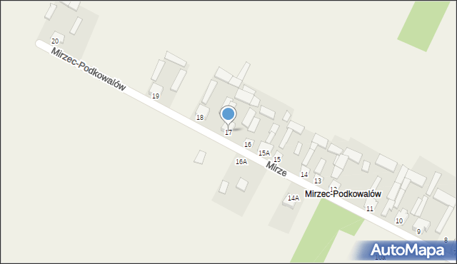 Mirzec, Mirzec-Podkowalów, 17, mapa Mirzec