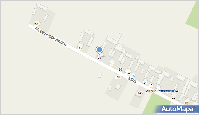 Mirzec, Mirzec-Podkowalów, 18, mapa Mirzec