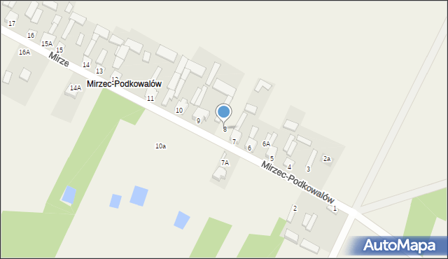 Mirzec, Mirzec-Podkowalów, 8, mapa Mirzec