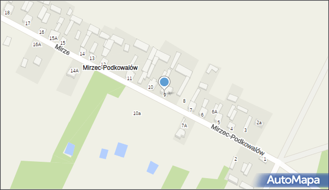 Mirzec, Mirzec-Podkowalów, 9, mapa Mirzec