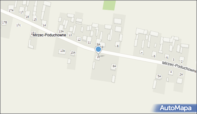 Mirzec, Mirzec-Poduchowne, 10, mapa Mirzec