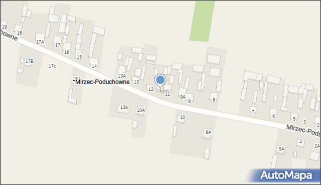 Mirzec, Mirzec-Poduchowne, 12A, mapa Mirzec