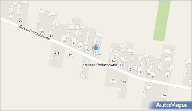 Mirzec, Mirzec-Poduchowne, 14, mapa Mirzec