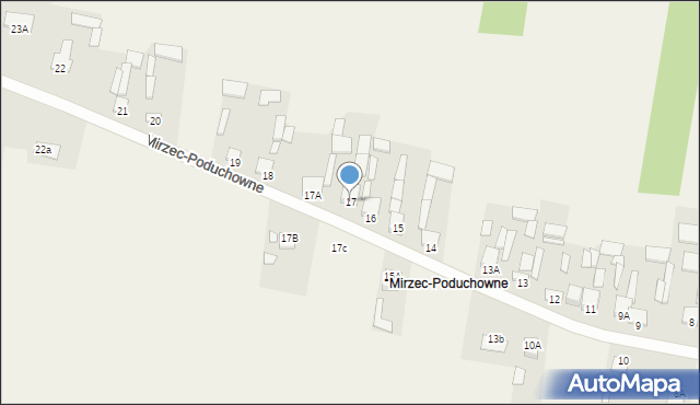 Mirzec, Mirzec-Poduchowne, 17, mapa Mirzec