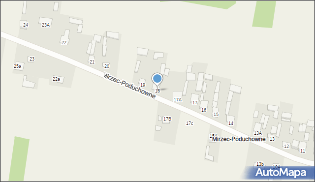 Mirzec, Mirzec-Poduchowne, 18, mapa Mirzec