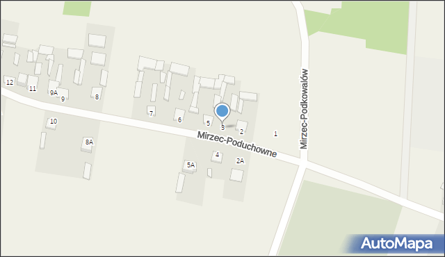 Mirzec, Mirzec-Poduchowne, 3, mapa Mirzec