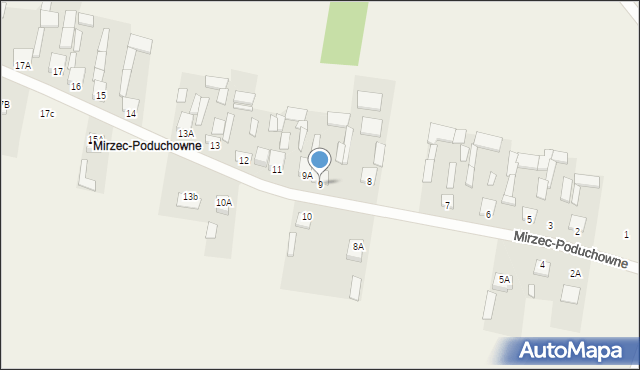 Mirzec, Mirzec-Poduchowne, 9, mapa Mirzec