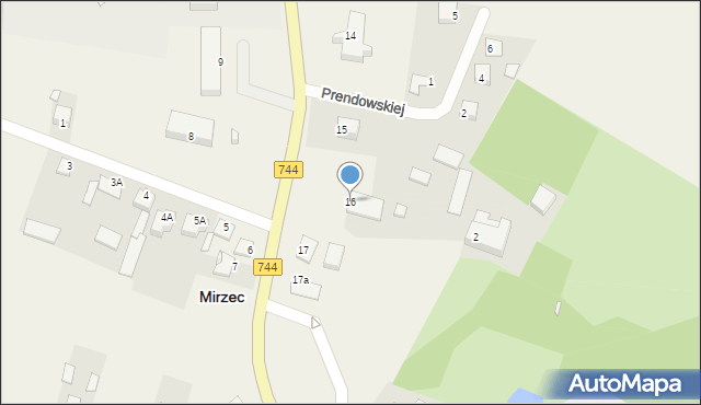 Mirzec, Mirzec Stary, 16, mapa Mirzec