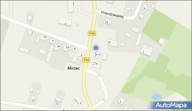 Mirzec, Mirzec Stary, 17, mapa Mirzec