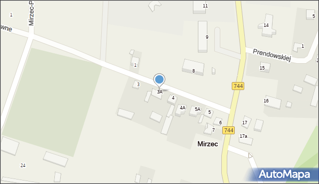 Mirzec, Mirzec Stary, 3A, mapa Mirzec