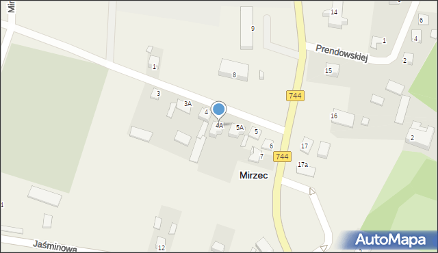 Mirzec, Mirzec Stary, 4A, mapa Mirzec