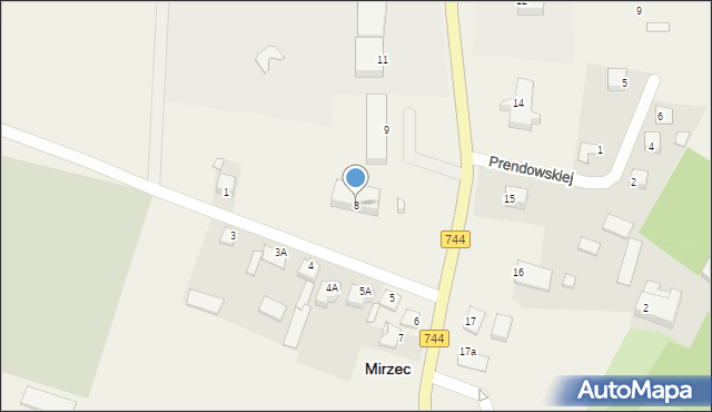 Mirzec, Mirzec Stary, 8, mapa Mirzec