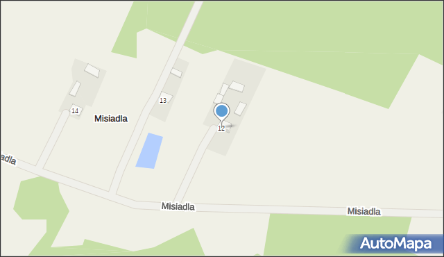 Misiadla, Misiadla, 12, mapa Misiadla