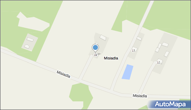 Misiadla, Misiadla, 14, mapa Misiadla