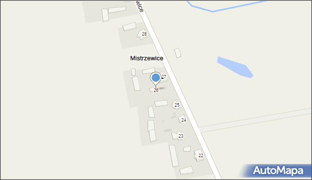 Mistrzewice, Mistrzewice, 26, mapa Mistrzewice