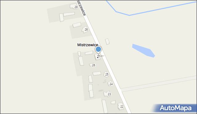 Mistrzewice, Mistrzewice, 27, mapa Mistrzewice