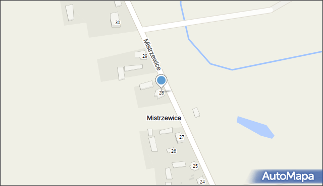 Mistrzewice, Mistrzewice, 28, mapa Mistrzewice