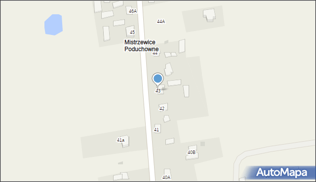 Mistrzewice, Mistrzewice, 43, mapa Mistrzewice