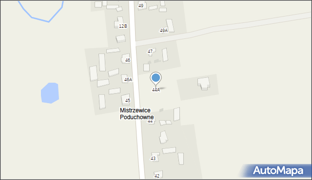 Mistrzewice, Mistrzewice, 44A, mapa Mistrzewice