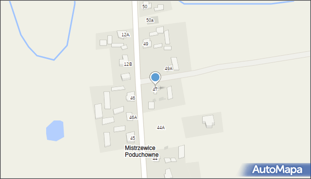 Mistrzewice, Mistrzewice, 47, mapa Mistrzewice