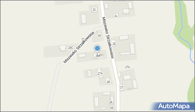 Miszewko Strzałkowskie, Miszewko Strzałkowskie, 29A, mapa Miszewko Strzałkowskie