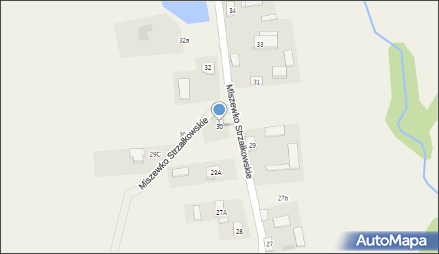 Miszewko Strzałkowskie, Miszewko Strzałkowskie, 30, mapa Miszewko Strzałkowskie