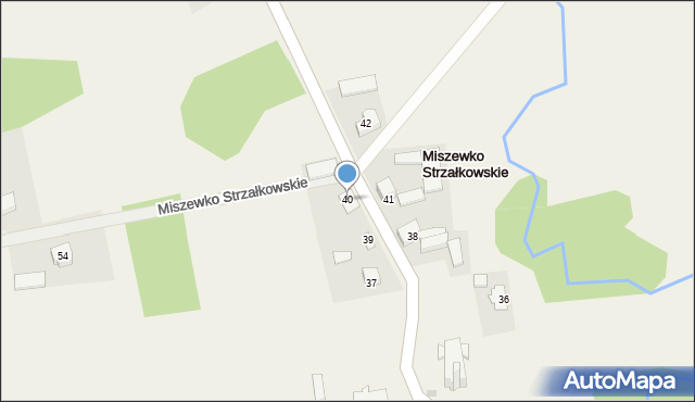 Miszewko Strzałkowskie, Miszewko Strzałkowskie, 40, mapa Miszewko Strzałkowskie