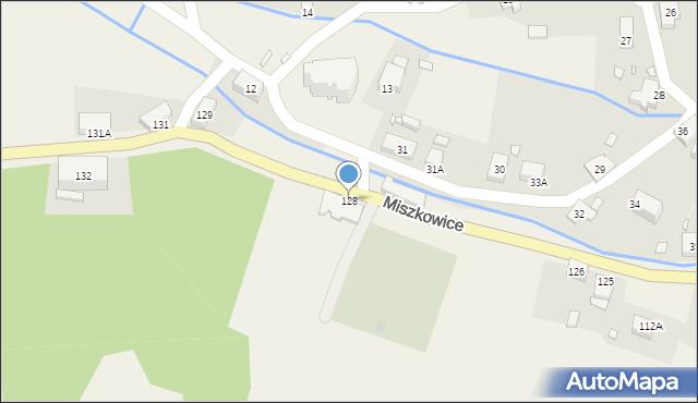 Miszkowice, Miszkowice, 128, mapa Miszkowice