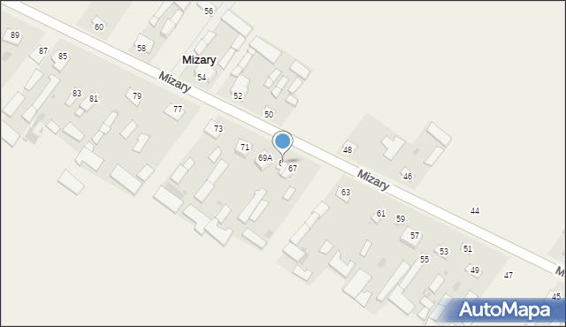 Mizary, Mizary, 69, mapa Mizary
