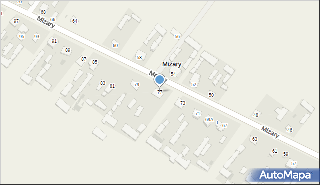 Mizary, Mizary, 77, mapa Mizary