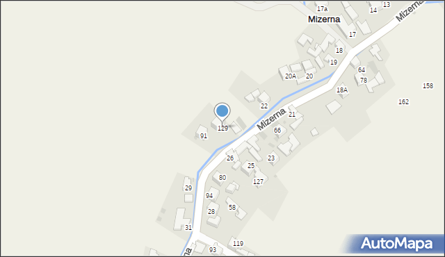 Mizerna, Mizerna, 129, mapa Mizerna