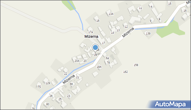 Mizerna, Mizerna, 19, mapa Mizerna