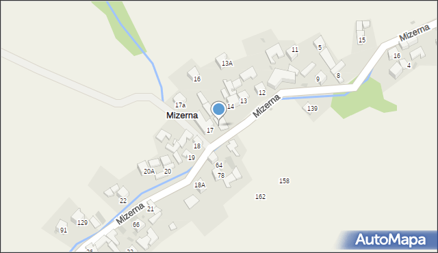 Mizerna, Mizerna, 63, mapa Mizerna