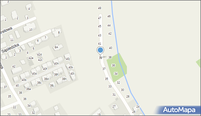 Modlniczka, Miodowa, 39, mapa Modlniczka