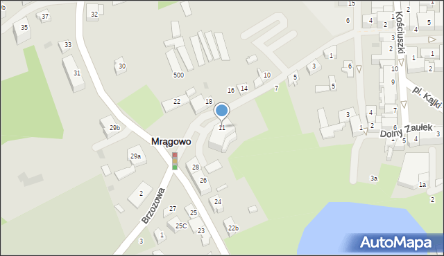 Mrągowo, Mickiewicza Adama, 11, mapa Mrągowo