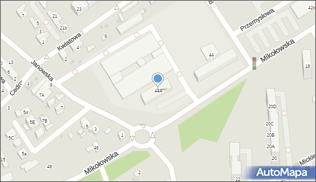 Mysłowice, Mikołowska, 44A, mapa Mysłowice