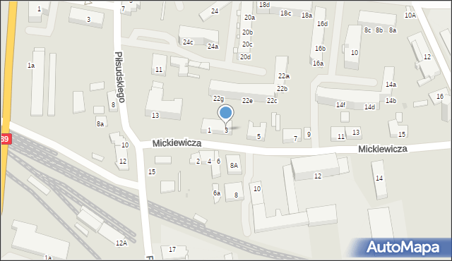 Namysłów, Mickiewicza Adama, 3, mapa Namysłów