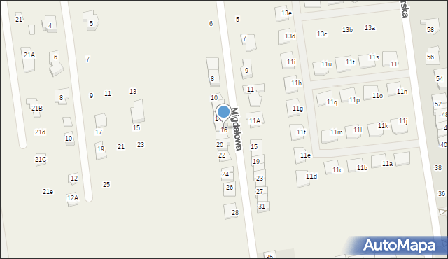 Nowa Iwiczna, Migdałowa, 16, mapa Nowa Iwiczna