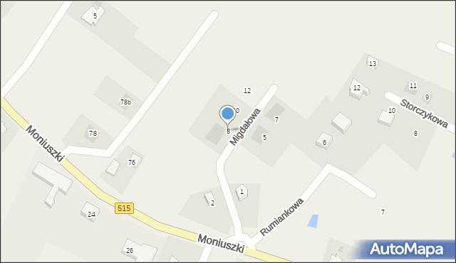 Nowa Wieś Malborska, Migdałowa, 8, mapa Nowa Wieś Malborska