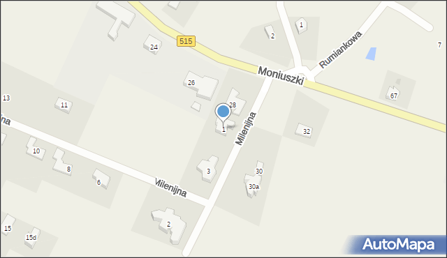 Nowa Wieś Malborska, Milenijna, 1, mapa Nowa Wieś Malborska