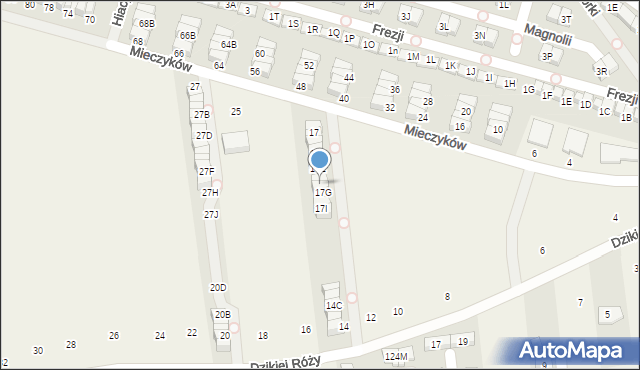 Nowa Wola, Mieczyków, 17F, mapa Nowa Wola